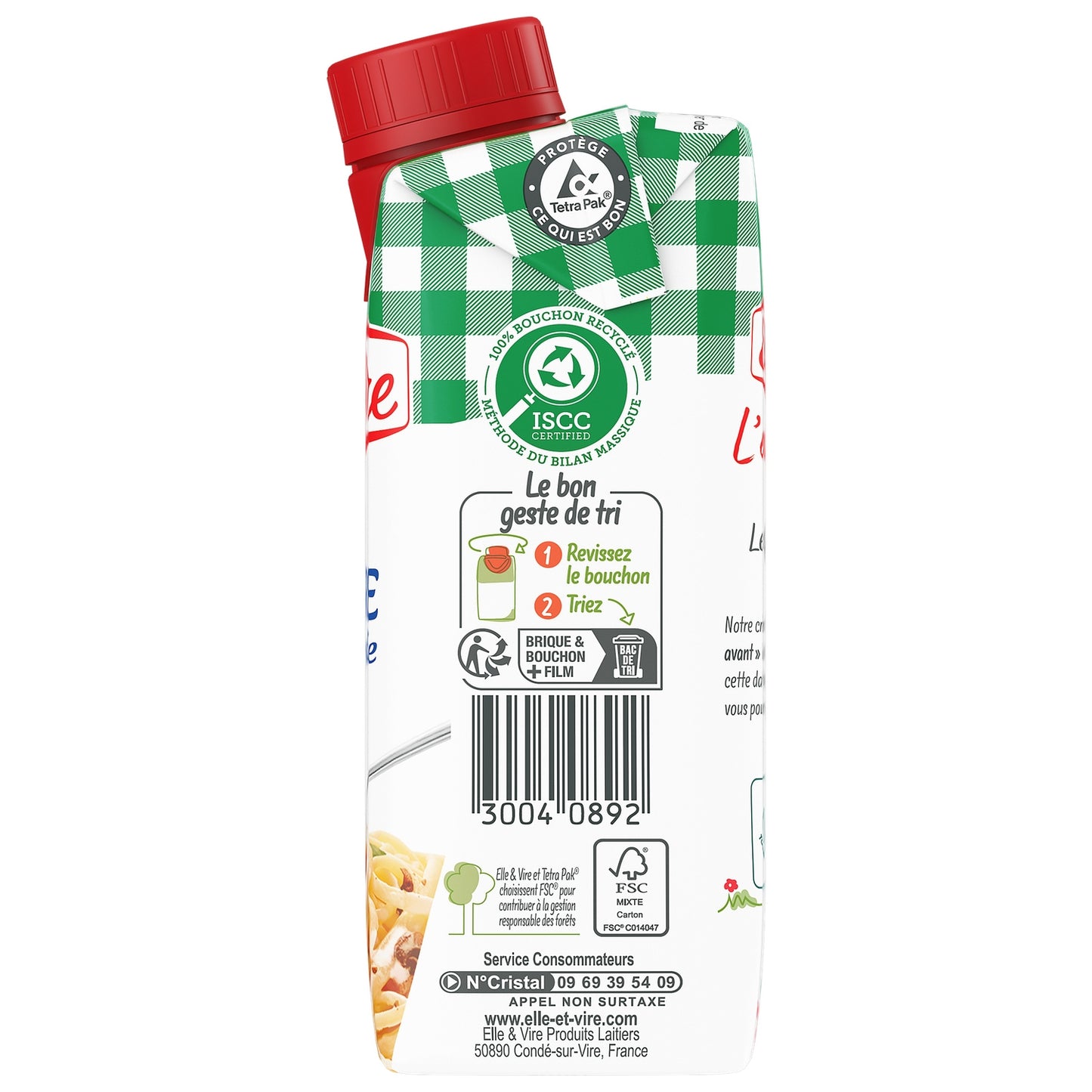 Crème UHT Fluide Entière 30% Mg Elle & VIRE