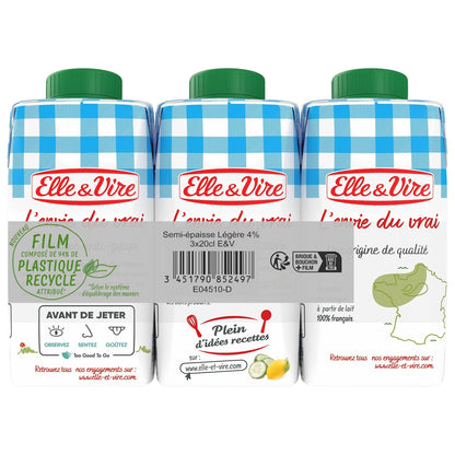 Crème UHT Semi-Épaisse Extra-Légère Elle & VIRE