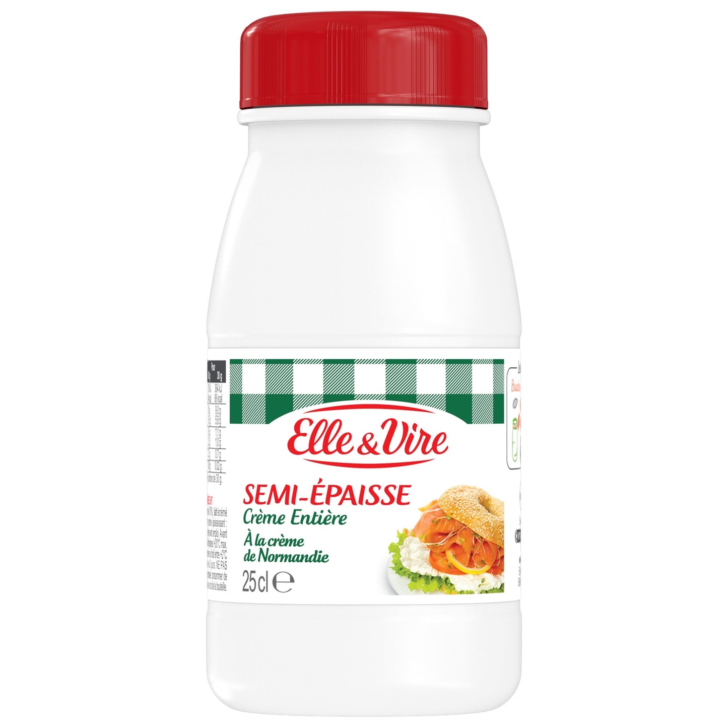 Crème Uht Semi-Épaisse Entière ELLE & VIRE 