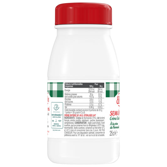 Crème Uht Semi-Épaisse Entière ELLE & VIRE 