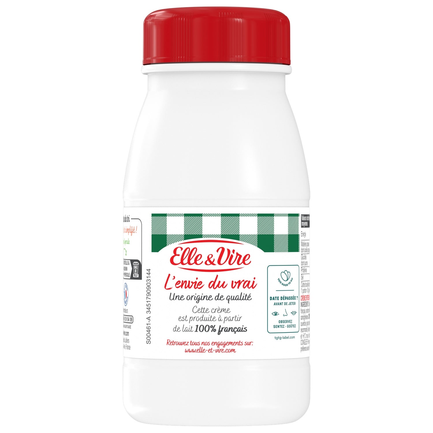 Crème Uht Semi-Épaisse Entière ELLE & VIRE 