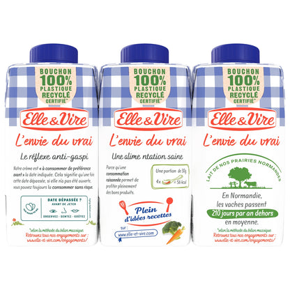Elle &amp; VIRE 18% Fat Semi-Thick Light UHT Cream