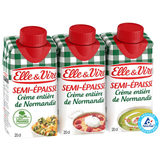 UHT Semi-Thick Whole Cream 30% Mg Elle &amp; VIRE
