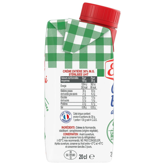 UHT Full Fluid Cream 30% Mg Elle &amp; VIRE