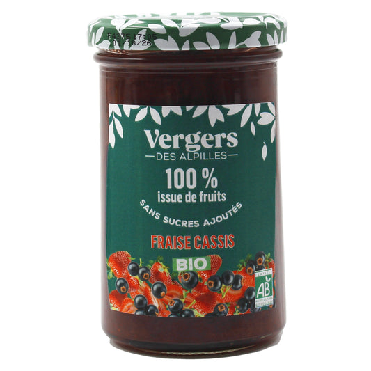 Organic Strawberry Jam with Hint of Blackcurrant CONFITURELLE