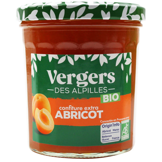 Confiture Abricot Bio VERGERS DES ALPILLES Le pot de 370g