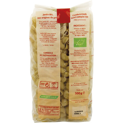 JARDIN BIO ETIC Semi-Whole Elbow Pasta