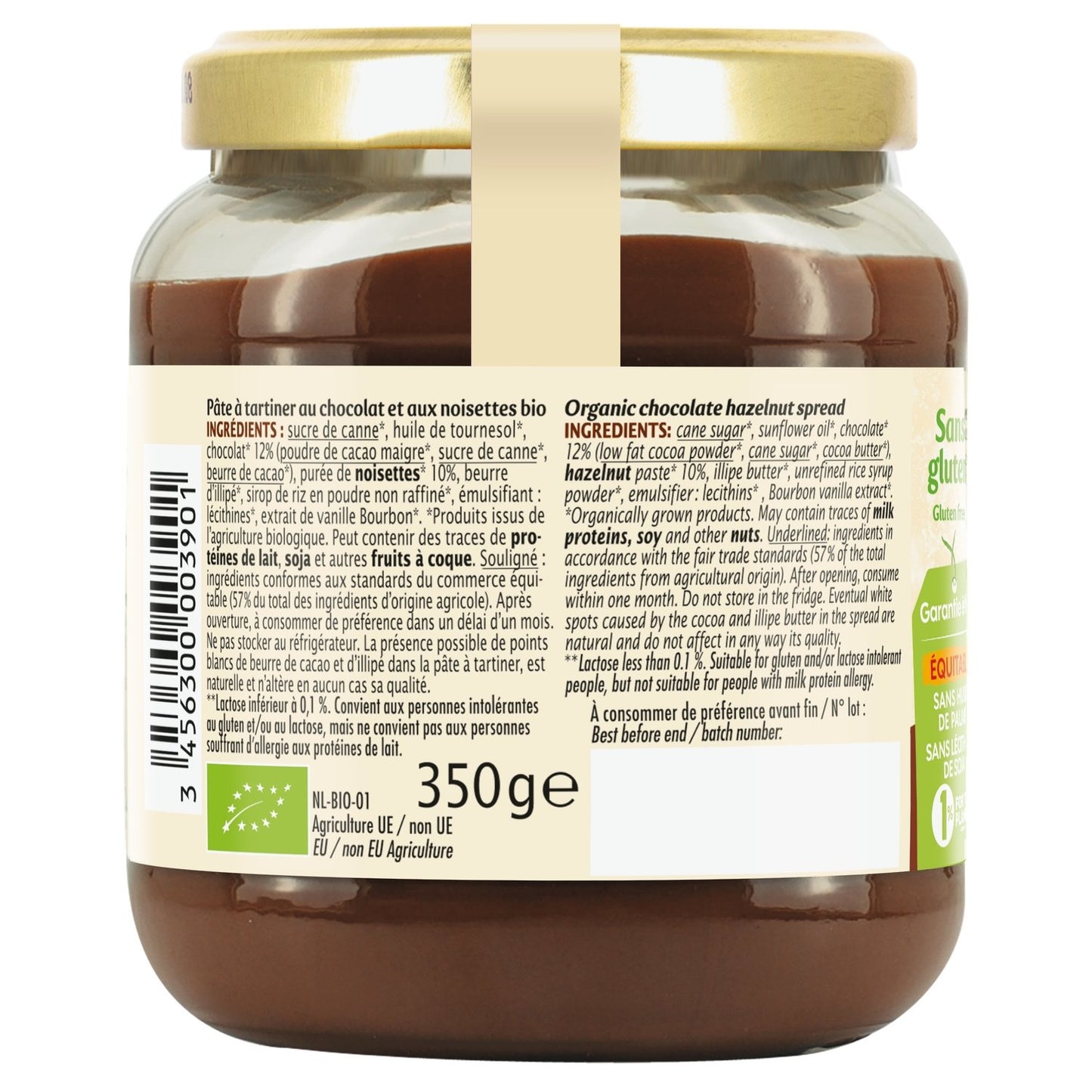 Organic Gluten-Free Chocolate Hazelnut Spread JARDIN BIO ETIC