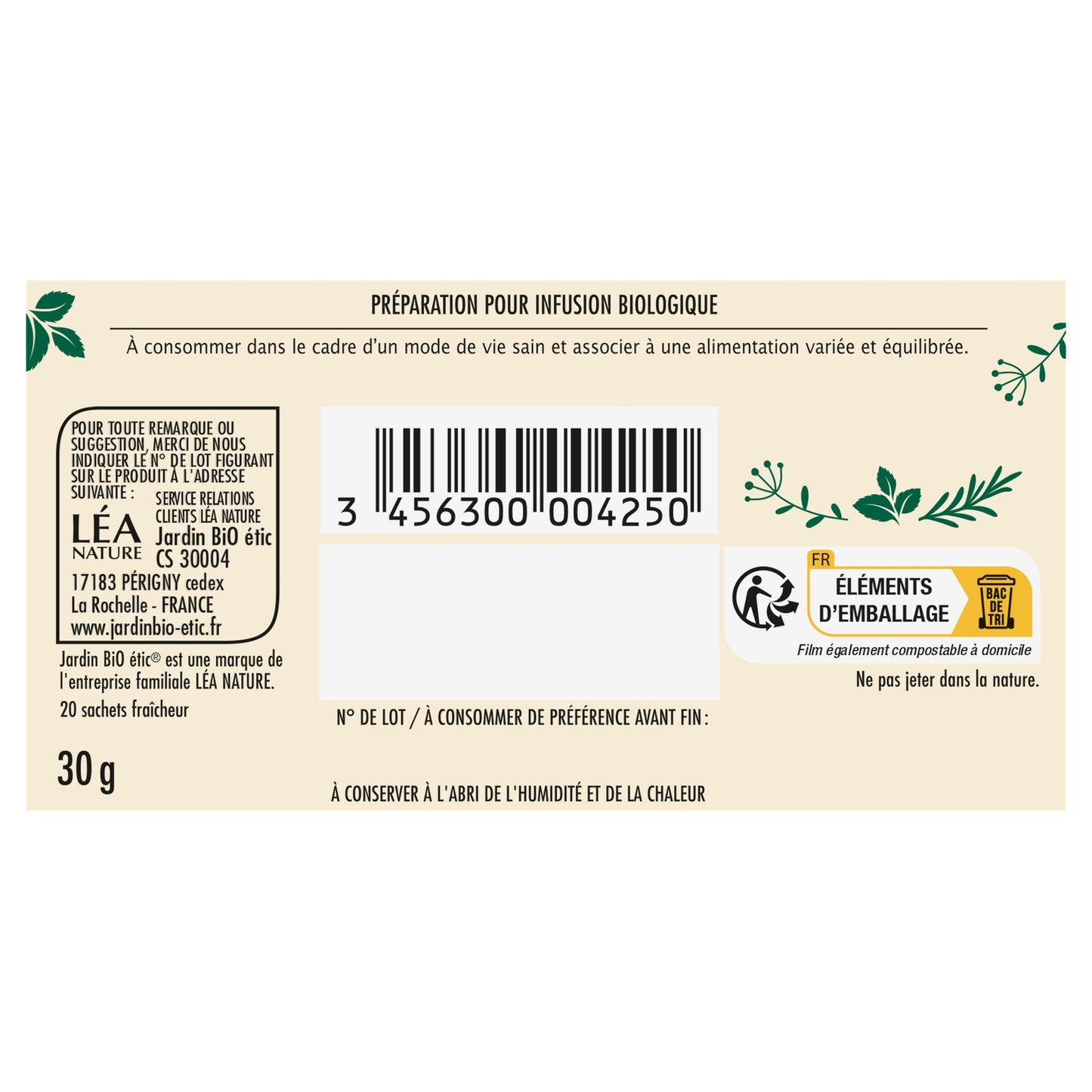 Infusion Romarin Bio JARDIN BIO ETIC