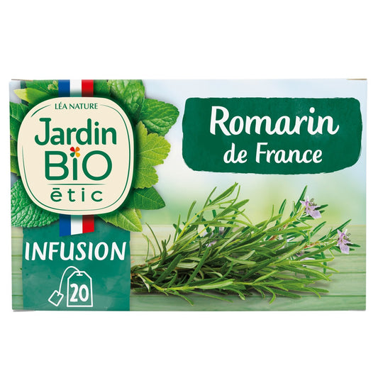 Infusion Romarin Bio JARDIN BIO ETIC la boîte de 20 sachets