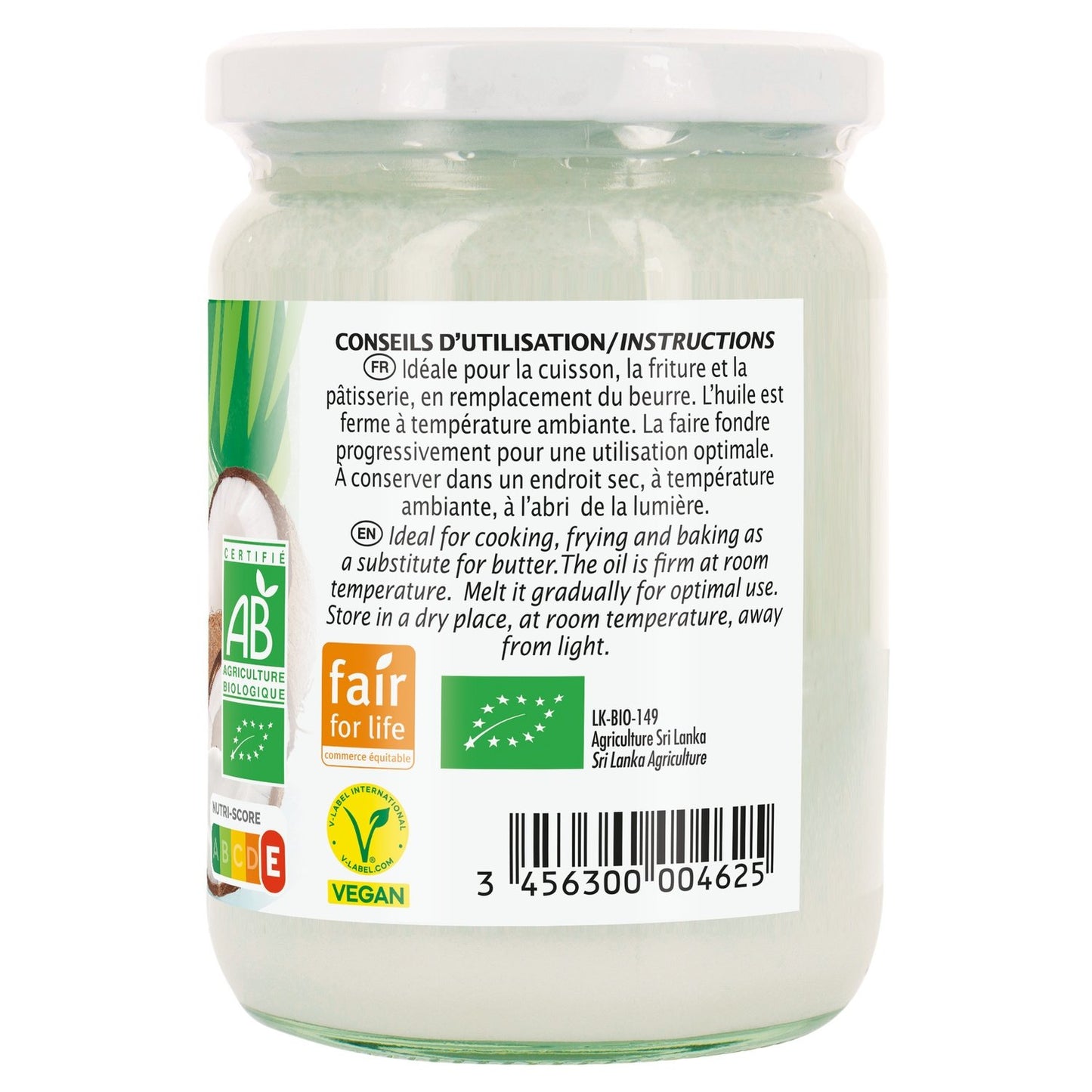 Huile Vierge de Coco Bio JARDIN BIO ETIC