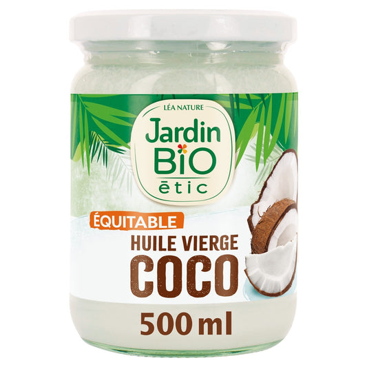 Huile Vierge de Coco Bio JARDIN BIO ETIC le bocal de 500mL
