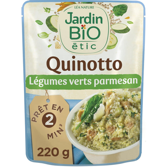 Plat Cuisiné Quinotto Légumes Verts Parmesan Bio JARDIN BIO ETIC le sachet de 220g