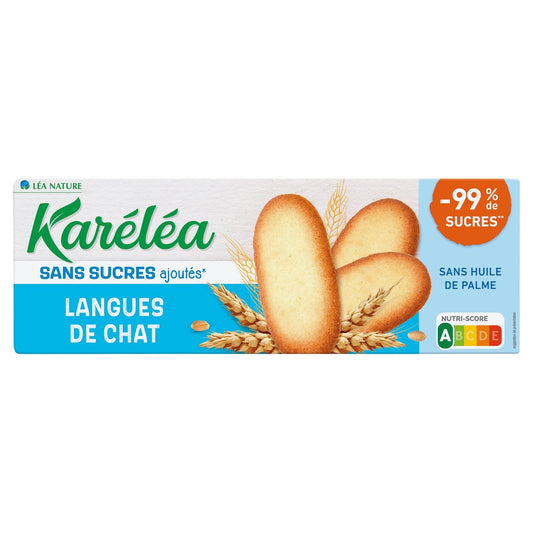 Biscuits Langue de Chat Sans Sucres Ajoutés KARELEA la boite de 100g