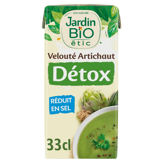 Soupe Détox à l'Artichaut Bio JARDIN BIO la brique de 33cL