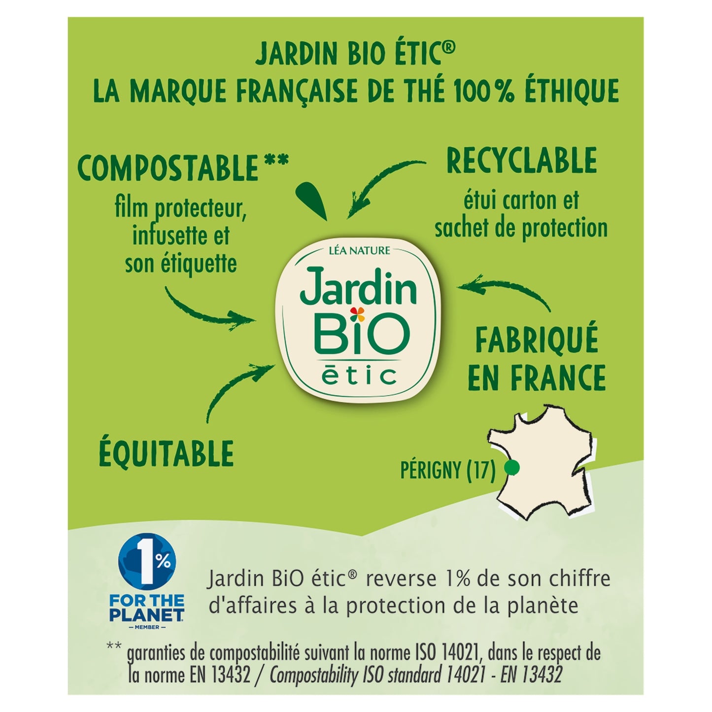 Organic Matcha Lemon Green Tea JARDIN BIO ETIC