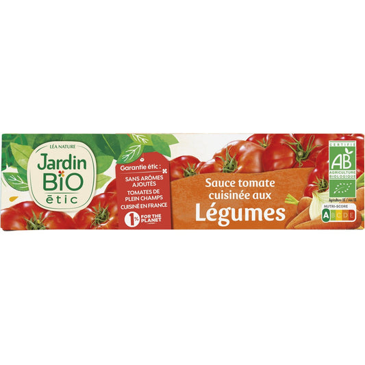 Organic Tomato Sauce with Small Vegetables JARDIN BIO ETIC