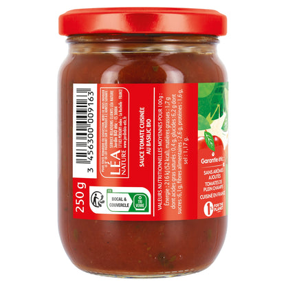 Organic Basil Tomato Sauce JARDIN BIO ETIC