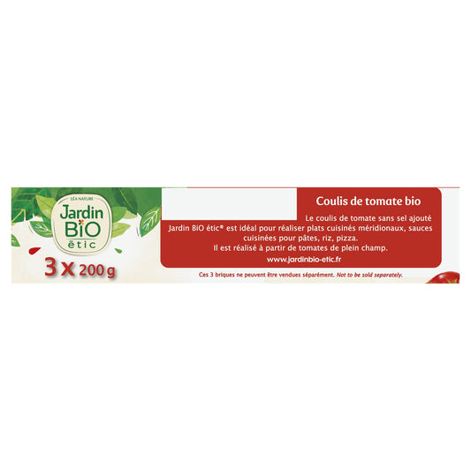 Organic Tomato Coulis No Added Salt JARDIN BIO ETIC