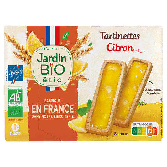 Organic Lemon Tartinettes Biscuits JARDIN BIO ETIC