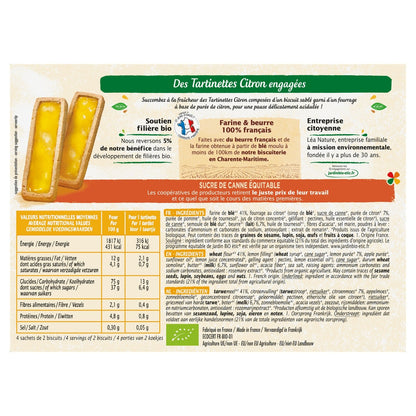 Organic Lemon Tartinettes Biscuits JARDIN BIO ETIC