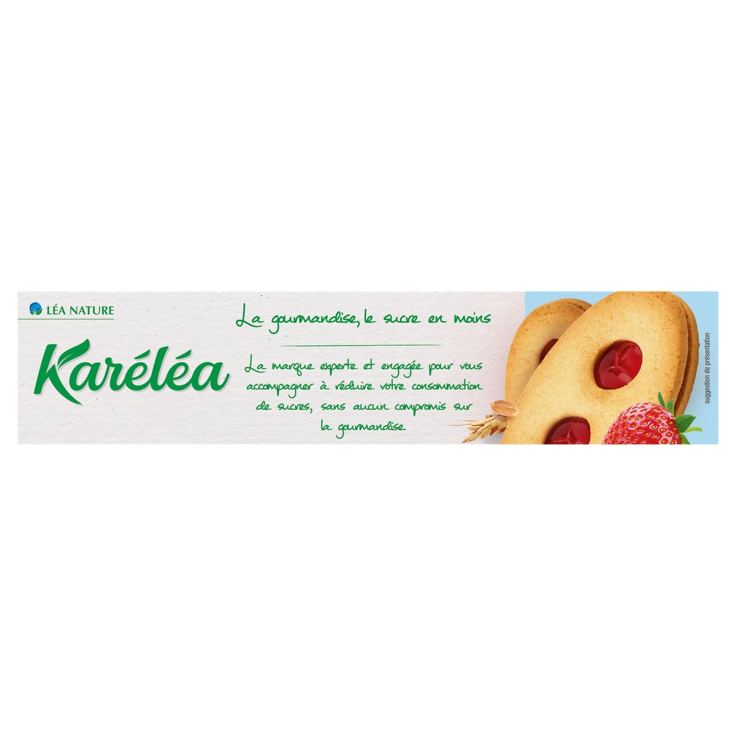 Biscuits lunette fraise sans sucres ajoutés KARELEA 