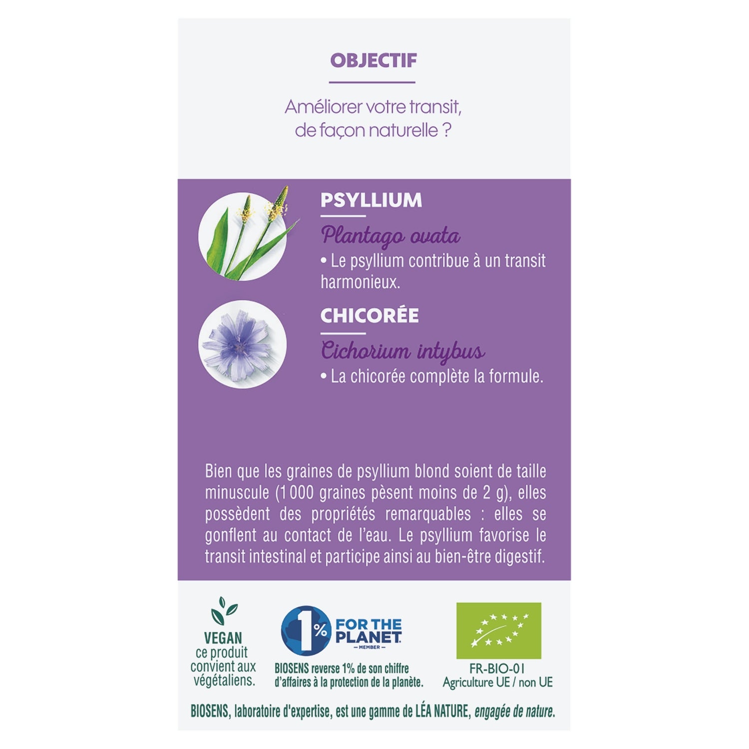 Complément alimentaire activeur transite Bio BIOSENS 