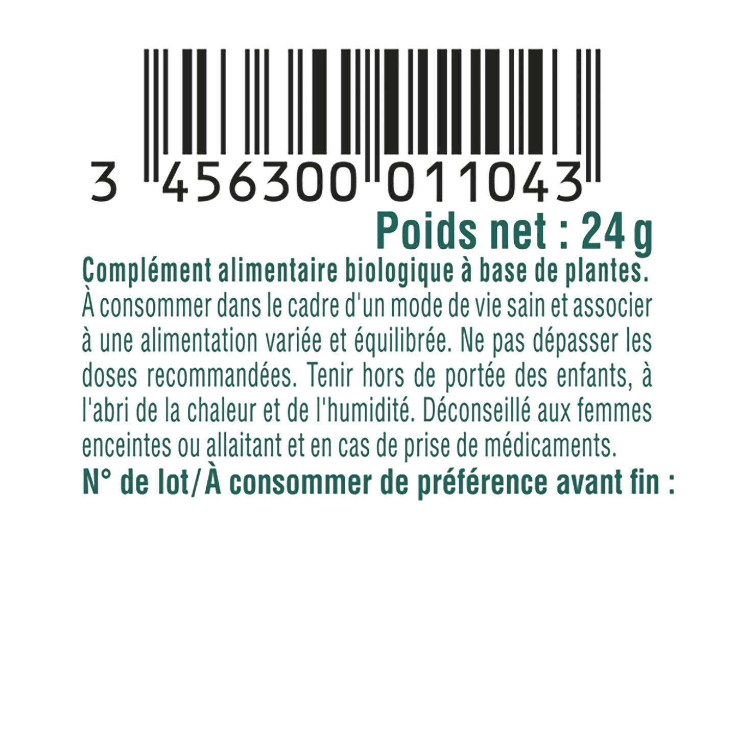 Complément alimentaire activeur transite Bio BIOSENS 