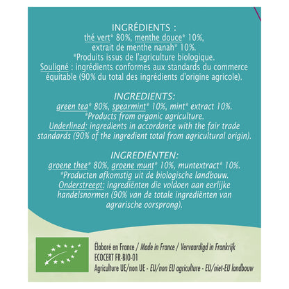 Organic Green Tea with Mint from JARDIN BIO ETIC