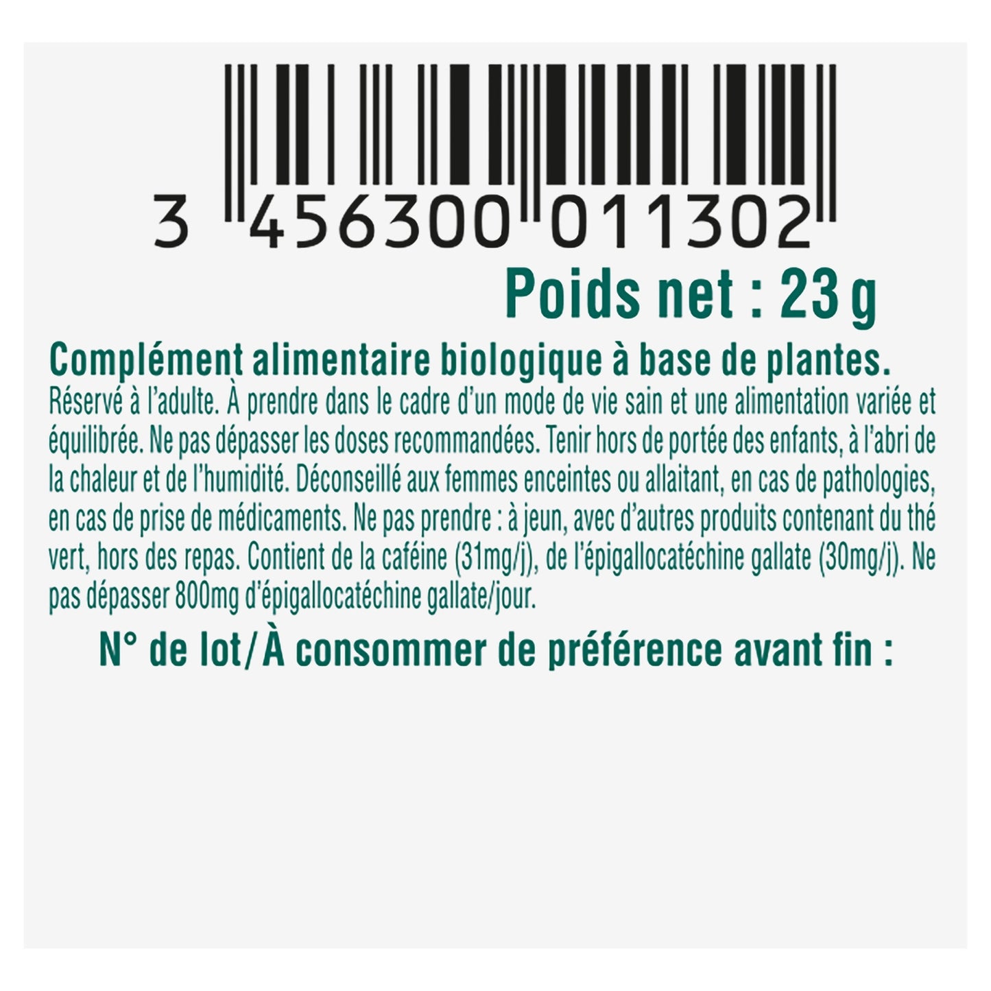 Complément alimentaire brule graisse fort Bio BIOSENS 