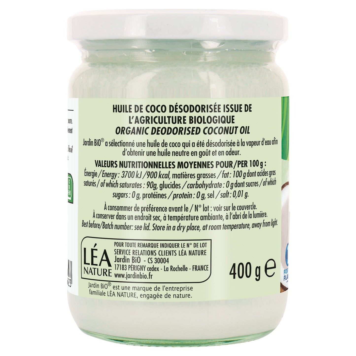 Organic Coconut Oil JARDIN BIO ETIC