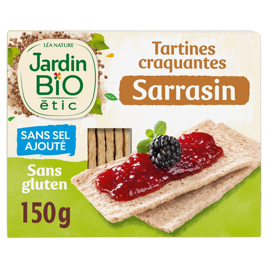 Organic Buckwheat Crispy Toast Gluten-Free No Added Salt JARDIN BIO ETIC
