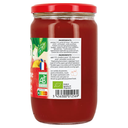Compote Pomme Fraise Bio JARDIN BIO ETIC