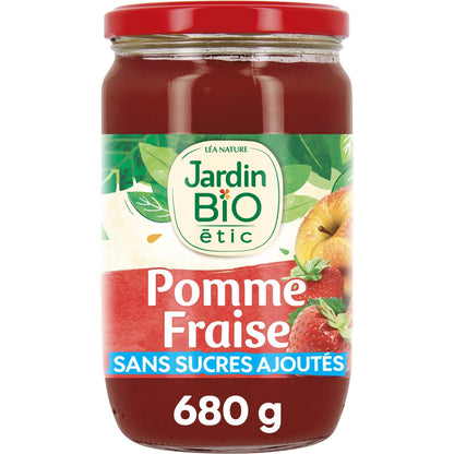 Compote Pomme Fraise Bio JARDIN BIO ETIC