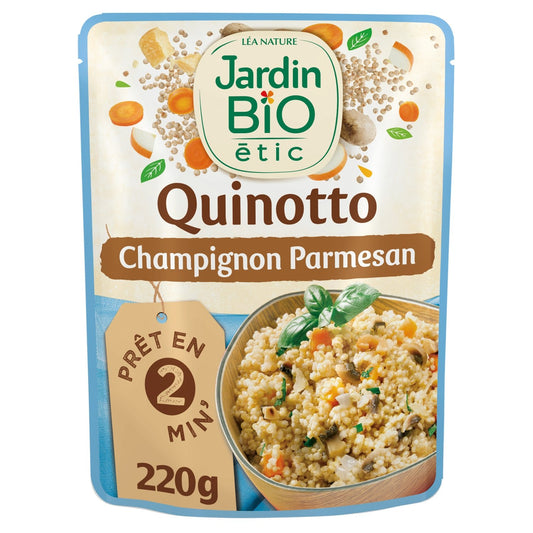 Plat Cuisiné Quinoa Champignons Parmesan Quinotto Bio JARDIN BIO ETIC le sachet de 220g