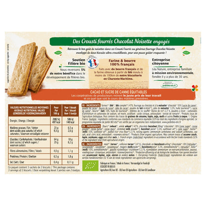 Organic Crispy Chocolate Hazelnut Filled Biscuits JARDIN BIO ETIC