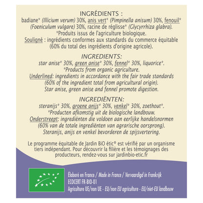 Infusion Digestion Légère Bio JARDIN BIO ETIC