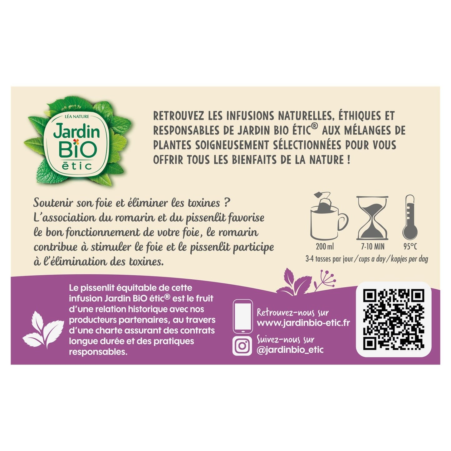 Infusion Bien-Être du Foie Bio JARDIN BIO ETIC