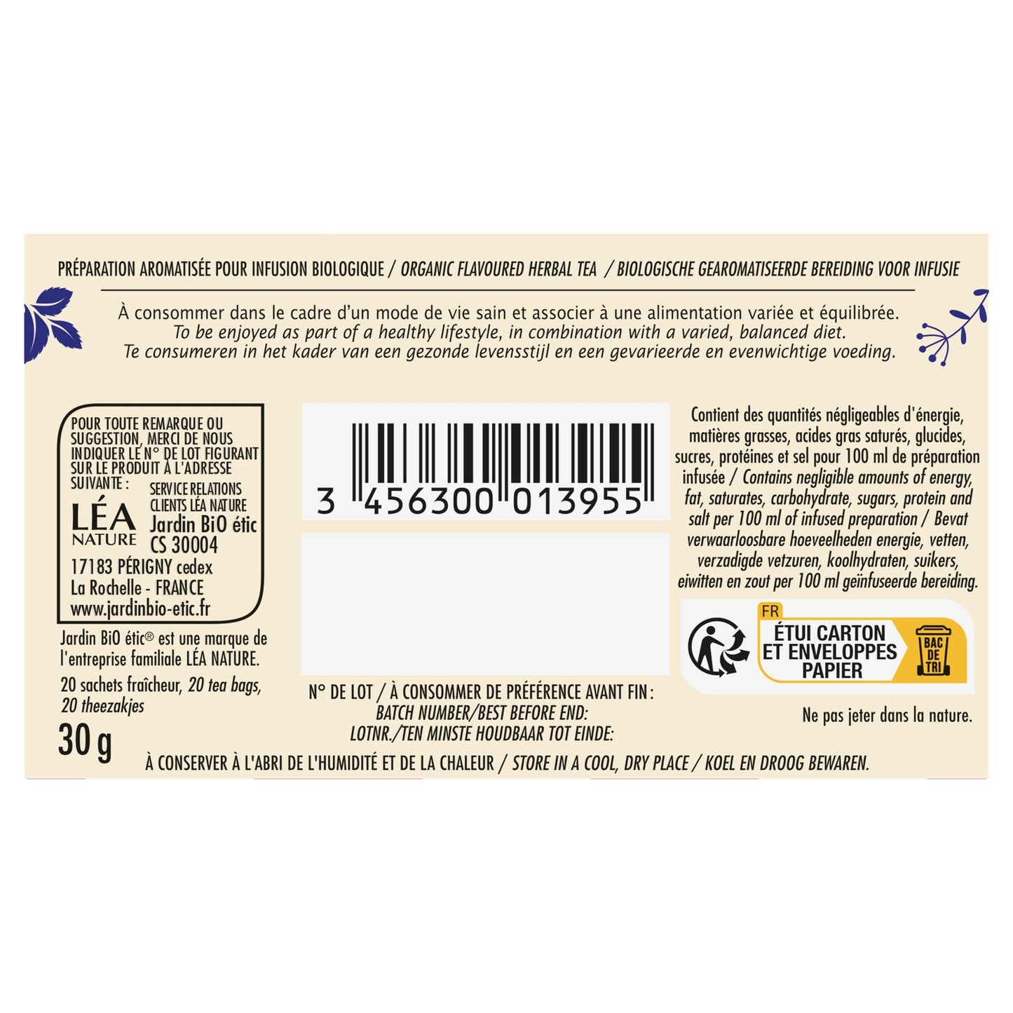 Infusion Nuits Paisibles Bio JARDIN BIO ETIC