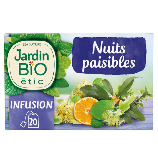 Infusion Nuits Paisibles Bio JARDIN BIO ETIC la boîte de 20 sachets