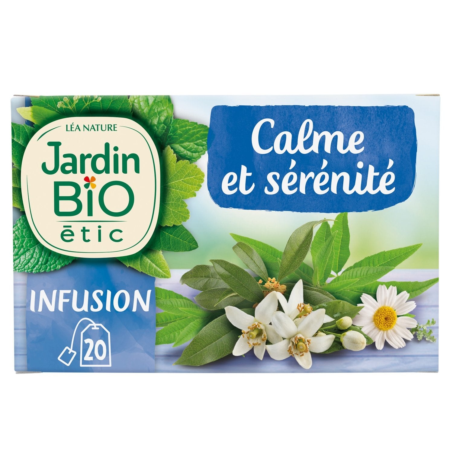 Infusion Calme & Sérénité Bio JARDIN BIO ETIC la boîte de 20 sachets