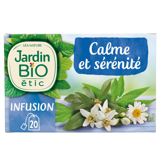 Infusion Calme & Sérénité Bio JARDIN BIO ETIC la boîte de 20 sachets