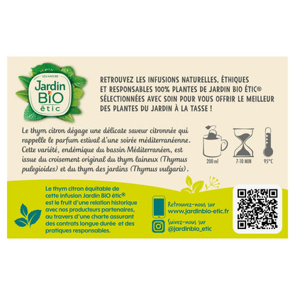 Organic Lemon Thyme Infusion JARDIN BIO ETIC