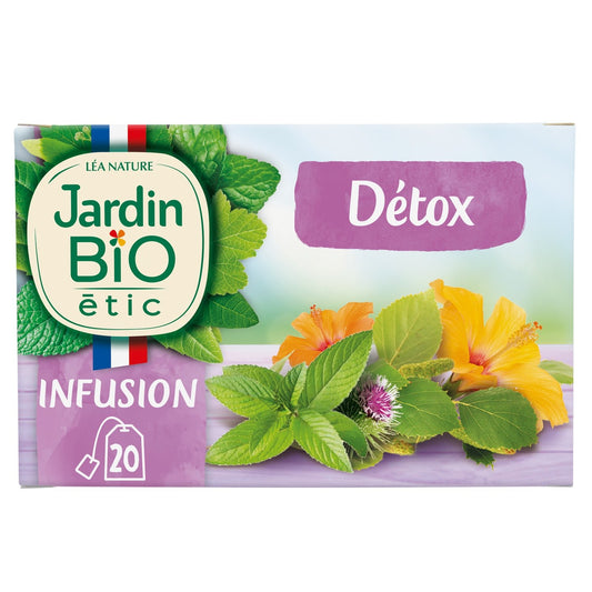 Infusion Détox Bio JARDIN BIO ETIC la boîte de 20 sachets