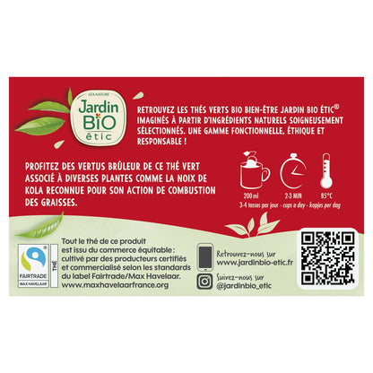 Thé Vert Bruleur Bio JARDIN BIO ETIC