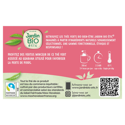 Thé Vert Équitable Minceur Bio JARDIN BIOLOGIQUE