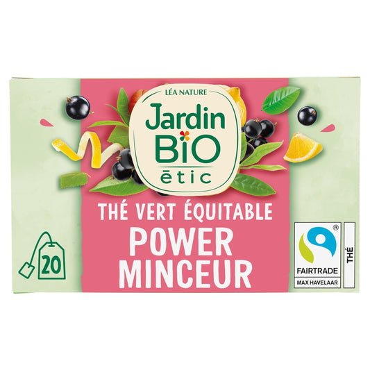 Thé Vert Équitable Minceur Bio JARDIN BIOLOGIQUE la boite de 20 sachets