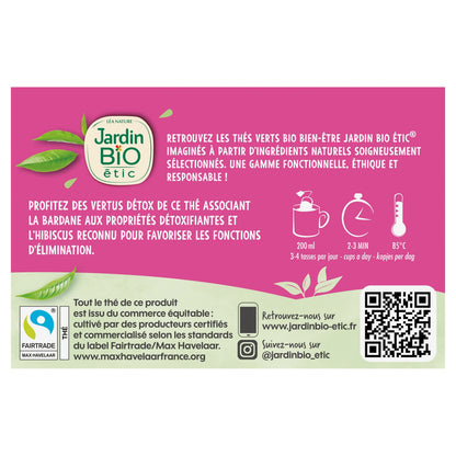 Thé Vert détox Bio JARDIN BIO ETIC 