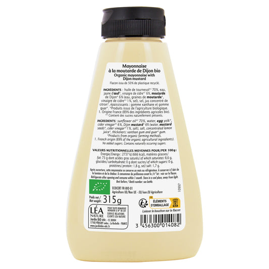 Organic Dijon Mustard Mayonnaise JARDIN BIO ETIC