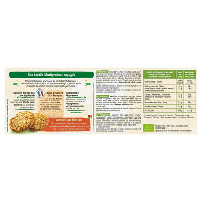 Biscuits Sablés Gourmand Multi Graines Bio JARDIN BIO ETIC